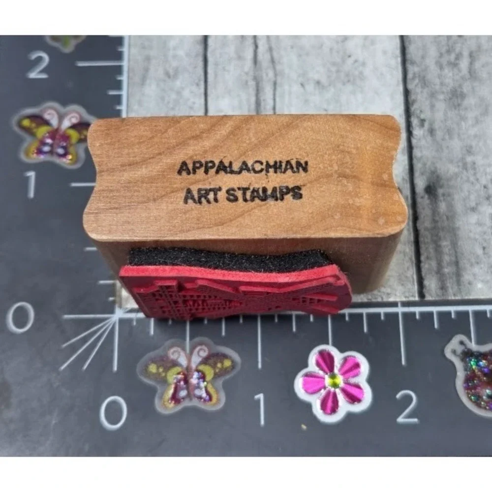 Appalalachian Windmill Dutch European Style Rubber Stamp Wood #D18